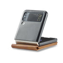 For Samsung Galaxy Z Flip4 5G LC.IMEEKE Calf Texture Leather Phone Case(Yellow)