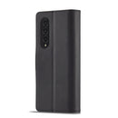 For Samsung Galaxy Z Fold4 5G LC.IMEEKE Calf Texture Leather Phone Case(Black)