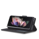 For Samsung Galaxy Z Fold4 5G LC.IMEEKE Calf Texture Leather Phone Case(Black)