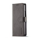 For Samsung Galaxy Z Fold4 5G LC.IMEEKE Calf Texture Leather Phone Case(Grey)
