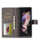 For Samsung Galaxy Z Fold4 5G LC.IMEEKE Calf Texture Leather Phone Case(Grey)