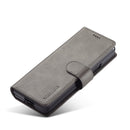 For Samsung Galaxy Z Fold4 5G LC.IMEEKE Calf Texture Leather Phone Case(Grey)