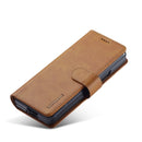 For Samsung Galaxy Z Fold4 5G LC.IMEEKE Calf Texture Leather Phone Case(Yellow)