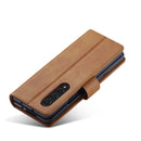 For Samsung Galaxy Z Fold4 5G LC.IMEEKE Calf Texture Leather Phone Case(Yellow)