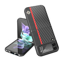For Samsung Galaxy Z Flip4 5G LC.IMEEKE Carbon Fiber Horizontal Flip Leather Phone Case(Horizontal Black)
