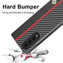 For Samsung Galaxy Z Fold4 5G LC.IMEEKE Carbon Fiber Horizontal Flip Leather Phone Case(Horizontal Black)