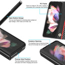 For Samsung Galaxy Z Fold4 5G LC.IMEEKE Carbon Fiber Horizontal Flip Leather Phone Case(Horizontal Black)