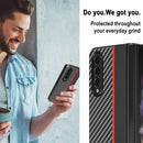 For Samsung Galaxy Z Fold4 5G LC.IMEEKE Carbon Fiber Horizontal Flip Leather Phone Case(Horizontal Black)