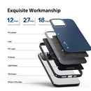 DUX DUCIS Fino Series PU + TPU Phone Case For iPhone 14 Pro Max(Blue)