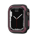 Detachable Two-color Watch Case For Apple Watch Series 8 / 7 41mm / 6&SE&5&4 40mm(Black Wine Red)