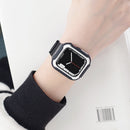 Detachable Two-color Watch Case For Apple Watch Series 7 41mm / 6&SE&5&4 40mm(Black White)