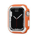 Detachable Two-color Watch Case For Apple Watch Series 8 / 7 45mm / 6&SE&5&4 44mm(Orange White)