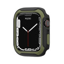 Detachable Two-color Watch Case For Apple Watch Series 7 45mm / 6&SE&5&4 44mm(Black Army Green)