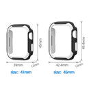 Detachable Two-color Watch Case For Apple Watch Series 7 45mm / 6&SE&5&4 44mm(Black White)