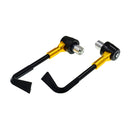 2 PCS Universal 22mm Shockproof Protection Rod CNC Horn Shape Handbrake Motorcycle Modification Accessories(Gold)