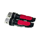 Universal Motor Bike Footpegs Foot Rests Rear Pedals Set Motorcycle Modification Accessories(Red)