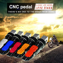 Universal Motor Bike Footpegs Foot Rests Rear Pedals Set Motorcycle Modification Accessories(Silver)