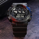 SKMEI 1857 Stainless Steel Buckle PU Strap Waterproof Electronic Watch(Black and Black)