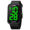 SKMEI 1873 PU Strap Waterproof LED Electronic Watch(Black)