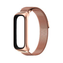 For Samsung Galaxy Fit 2 MIJOBS Milan Magnetic Stainless Steel Watch Band(Rose Gold)