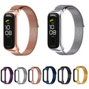 For Samsung Galaxy Fit 2 MIJOBS Milan Magnetic Stainless Steel Watch Band(Rose Gold)