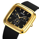 SKMEI 1902 Stainless Steel Buckle Silicone Strap Waterproof Quartz Watch(Rose Gold + Green)
