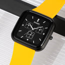 SKMEI 1902 Stainless Steel Buckle Silicone Strap Waterproof Quartz Watch(Rose Gold + Black)