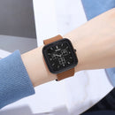 SKMEI 1902 Stainless Steel Buckle Silicone Strap Waterproof Quartz Watch(Black+Black)