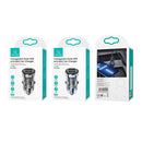 USAMS US-CC162 C31 5V3A Transparent Dual USB Mini Car Charger(Blue)