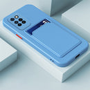 For Infinix Note 10 Pro Skin Feel Card Contrast Color Button TPU Phone Case(Sky Blue)