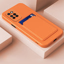 For Infinix Note 10 Pro Skin Feel Card Contrast Color Button TPU Phone Case(Orange)