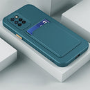 For Infinix Note 10 Pro Skin Feel Card Contrast Color Button TPU Phone Case(Dark Green)