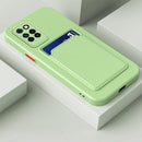 For Infinix Note 10 Pro Skin Feel Card Contrast Color Button TPU Phone Case(Matcha Green)