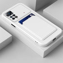 For Xiaomi Redmi Note 11 6.43 inch / Poco M4 Pro 4G Skin Feel Card Contrast Color Button TPU Phone Case(White)