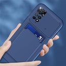 For Xiaomi Redmi Note 11 6.43 inch / Poco M4 Pro 4G Skin Feel Card Contrast Color Button TPU Phone Case(White)
