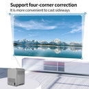 T03 1920x1080 150 ANSI Lumens Mini HD Digital Projector, Same Screen Version, EU Plug(Grey)