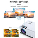 T01 800x480 2200 Lumens Mini LCD Digital Projector, Android Version, UK Plug(White Black)