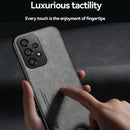 For Samsung Galaxy A33 5G Skin Feel Magnetic Leather Back Phone Case(Galactic Grey)