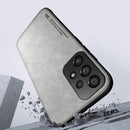 For Samsung Galaxy A33 5G Skin Feel Magnetic Leather Back Phone Case(Galactic Grey)