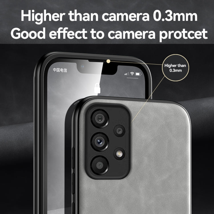 For Samsung Galaxy A52 5G Skin Feel Magnetic Leather Back Phone Case(Graphite Grey)