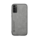 For Samsung Galaxy S20 FE Skin Feel Magnetic Leather Back Phone Case(Galactic Grey)