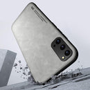 For Samsung Galaxy S20 FE Skin Feel Magnetic Leather Back Phone Case(Galactic Grey)