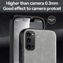 For Samsung Galaxy S20 FE Skin Feel Magnetic Leather Back Phone Case(Graphite Grey)