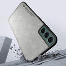 For Samsung Galaxy S21 5G Skin Feel Magnetic Leather Back Phone Case(Graphite Grey)
