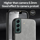 For Samsung Galaxy S21 Ultra 5G Skin Feel Magnetic Leather Back Phone Case(Galactic Grey)