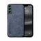 For Samsung Galaxy S21 FE 5G Skin Feel Magnetic Leather Back Phone Case(Blue)