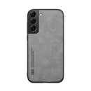 For Samsung Galaxy S22 5G Skin Feel Magnetic Leather Back Phone Case(Galactic Grey)