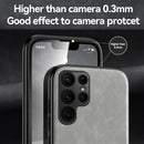 For Samsung Galaxy S22 5G Skin Feel Magnetic Leather Back Phone Case(Blue)