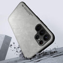 For Samsung Galaxy S22 5G Skin Feel Magnetic Leather Back Phone Case(Blue)