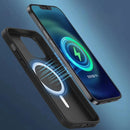 Lambskin Texture MagSafe Magnetic Phone Case For iPhone 13 Pro(Mint Green)